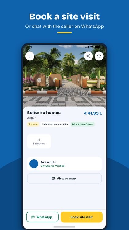 Cityyframe app property screen